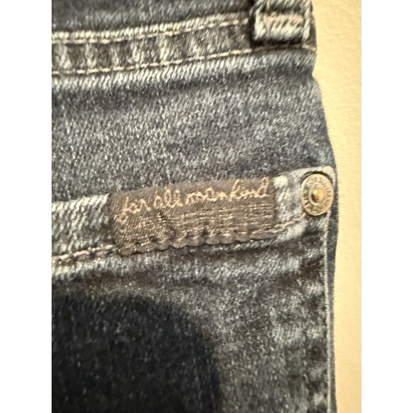 7 Seven For‎ All Mankind Jeans Denim Womens Size 32 Straight Leg Made In The USA - Picture 10 of 10
